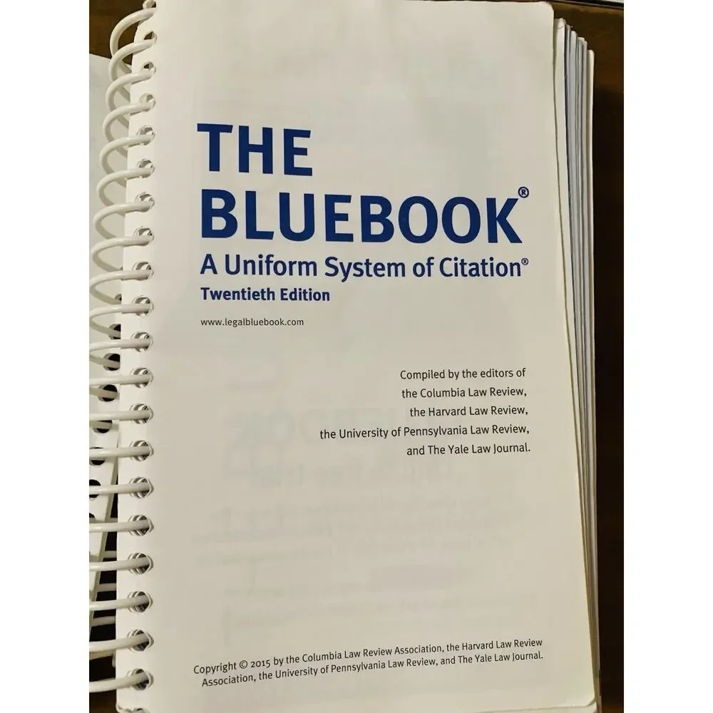 The Bluebook: A Uniform System of Citation, 20th Edition 2017